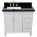 Bellaterra Home Forli 37" 2-Door 3-Drawer White Freestanding Vanity Set - Luxe Vanity & Tub