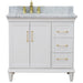 Bellaterra Home Forli 37" 2-Door 3-Drawer White Freestanding Vanity Set - Luxe Vanity & Tub