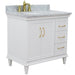 Bellaterra Home Forli 37" 2-Door 3-Drawer White Freestanding Vanity Set - Luxe Vanity & Tub