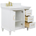 Bellaterra Home Forli 37" 2-Door 3-Drawer White Freestanding Vanity Set - Luxe Vanity & Tub