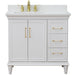 Bellaterra Home Forli 37" 2-Door 3-Drawer White Freestanding Vanity Set - Luxe Vanity & Tub