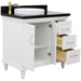 Bellaterra Home Forli 37" 2-Door 3-Drawer White Freestanding Vanity Set - Luxe Vanity & Tub