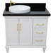 Bellaterra Home Forli 37" 2-Door 3-Drawer White Freestanding Vanity Set - Luxe Vanity & Tub