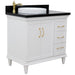 Bellaterra Home Forli 37" 2-Door 3-Drawer White Freestanding Vanity Set - Luxe Vanity & Tub