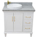 Bellaterra Home Forli 37" 2-Door 3-Drawer White Freestanding Vanity Set - Luxe Vanity & Tub