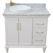 Bellaterra Home Forli 37" 2-Door 3-Drawer White Freestanding Vanity Set - Luxe Vanity & Tub