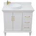 Bellaterra Home Forli 37" 2-Door 3-Drawer White Freestanding Vanity Set - Luxe Vanity & Tub