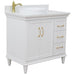 Bellaterra Home Forli 37" 2-Door 3-Drawer White Freestanding Vanity Set - Luxe Vanity & Tub