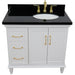 Bellaterra Home Forli 37" 2-Door 3-Drawer White Freestanding Vanity Set - Luxe Vanity & Tub