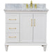 Bellaterra Home Forli 37" 2-Door 3-Drawer White Freestanding Vanity Set - Luxe Vanity & Tub