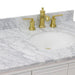 Bellaterra Home Forli 37" 2-Door 3-Drawer White Freestanding Vanity Set - Luxe Vanity & Tub