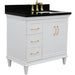 Bellaterra Home Forli 37" 2-Door 3-Drawer White Freestanding Vanity Set - Luxe Vanity & Tub