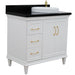 Bellaterra Home Forli 37" 2-Door 3-Drawer White Freestanding Vanity Set - Luxe Vanity & Tub