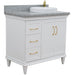 Bellaterra Home Forli 37" 2-Door 3-Drawer White Freestanding Vanity Set - Luxe Vanity & Tub