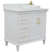 Bellaterra Home Forli 37" 2-Door 3-Drawer White Freestanding Vanity Set - Luxe Vanity & Tub