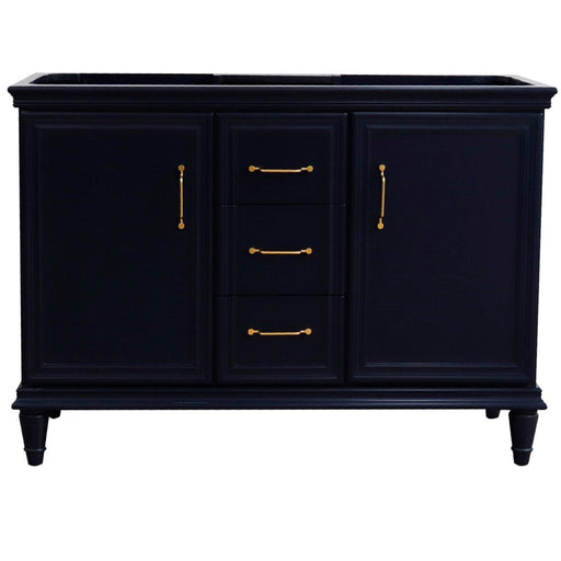 Bellaterra Home Forli 48" 2-Door 3-Drawer Blue Freestanding Double Vanity Base