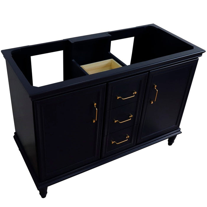 Bellaterra Home Forli 48" 2-Door 3-Drawer Blue Freestanding Double Vanity Base - Luxe Vanity & Tub