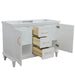 Bellaterra Home Forli 48" 2-Door 3-Drawer White Freestanding Double Vanity Base - Luxe Vanity & Tub