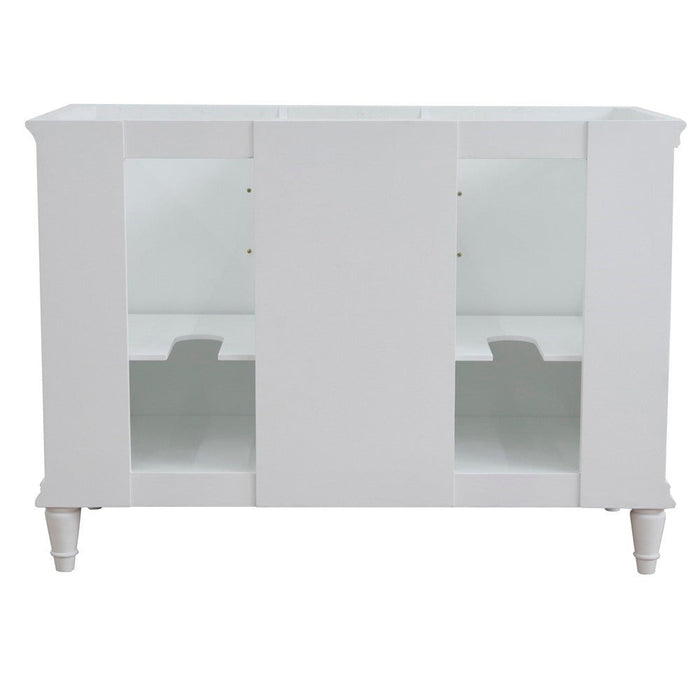 Bellaterra Home Forli 48" 2-Door 3-Drawer White Freestanding Double Vanity Base - Luxe Vanity & Tub