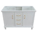 Bellaterra Home Forli 48" 2-Door 3-Drawer White Freestanding Double Vanity Base - Luxe Vanity & Tub