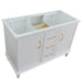 Bellaterra Home Forli 48" 2-Door 3-Drawer White Freestanding Double Vanity Base - Luxe Vanity & Tub