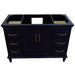 Bellaterra Home Forli 48" 2-Door 6-Drawer Blue Freestanding Single Vanity Base - Luxe Vanity & Tub