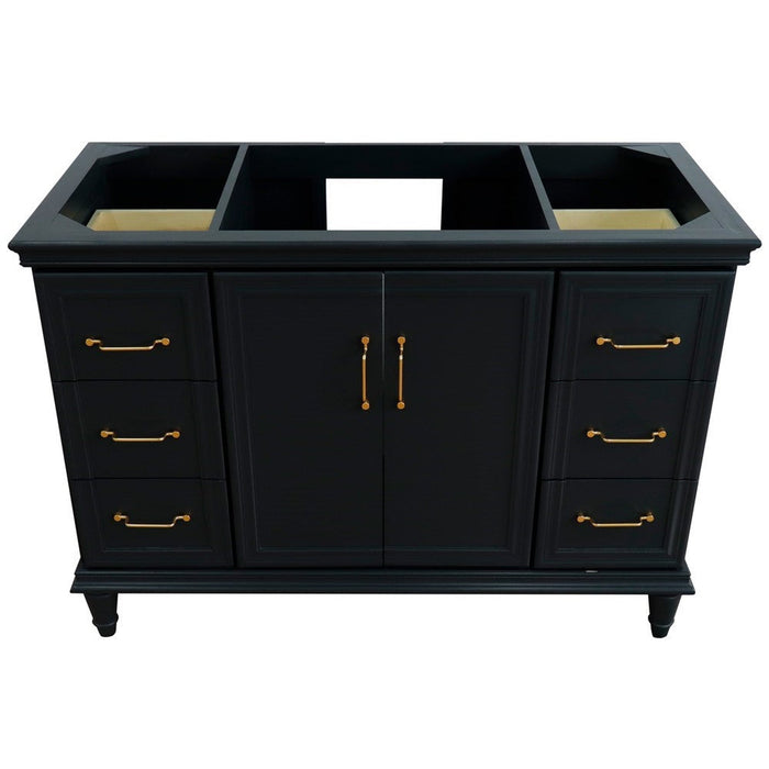 Bellaterra Home Forli 48" 2-Door 6-Drawer Dark Gray Freestanding Single Vanity Base - Luxe Vanity & Tub