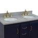 Bellaterra Home Forli 49" 2-Door 3-Drawer Blue Freestanding Vanity Set - Luxe Vanity & Tub