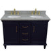 Bellaterra Home Forli 49" 2-Door 3-Drawer Blue Freestanding Vanity Set - Luxe Vanity & Tub