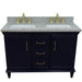 Bellaterra Home Forli 49" 2-Door 3-Drawer Blue Freestanding Vanity Set - Luxe Vanity & Tub