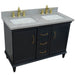 Bellaterra Home Forli 49" 2-Door 3-Drawer Dark Gray Freestanding Vanity Set - Luxe Vanity & Tub