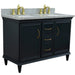 Bellaterra Home Forli 49" 2-Door 3-Drawer Dark Gray Freestanding Vanity Set - Luxe Vanity & Tub