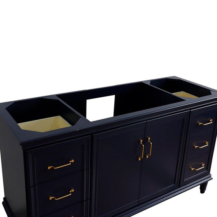 Bellaterra Home Forli 60" 2-Door 6-Drawer Blue Freestanding Single Vanity Base - Luxe Vanity & Tub