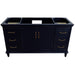 Bellaterra Home Forli 60" 2-Door 6-Drawer Blue Freestanding Single Vanity Base - Luxe Vanity & Tub