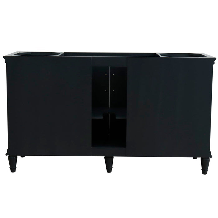 Bellaterra Home Forli 60" 2-Door 6-Drawer Dark Gray Freestanding Single Vanity Base - Luxe Vanity & Tub