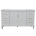 Bellaterra Home Forli 60" 2-Door 6-Drawer White Freestanding Single Vanity Base