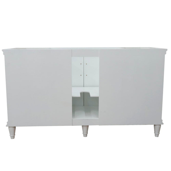 Bellaterra Home Forli 60" 2-Door 6-Drawer White Freestanding Single Vanity Base - Luxe Vanity & Tub