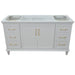 Bellaterra Home Forli 60" 2-Door 6-Drawer White Freestanding Single Vanity Base - Luxe Vanity & Tub