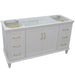 Bellaterra Home Forli 60" 2-Door 6-Drawer White Freestanding Single Vanity Base - Luxe Vanity & Tub