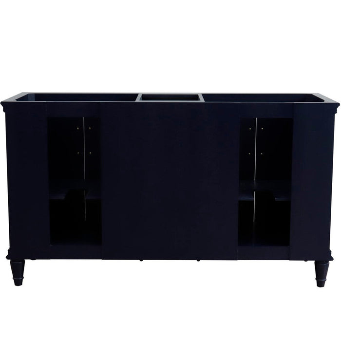 Bellaterra Home Forli 60" 4-Door 3-Drawer Blue Freestanding Double Vanity Base - Luxe Vanity & Tub