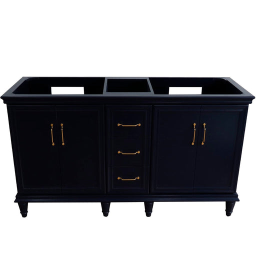 Bellaterra Home Forli 60" 4-Door 3-Drawer Blue Freestanding Double Vanity Base - Luxe Vanity & Tub