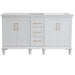 Bellaterra Home Forli 60" 4-Door 3-Drawer White Freestanding Double Vanity Base