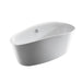 Bellaterra Home Grasse 67" x 27" White Oval Acrylic Freestanding Soaking Bathtub - Luxe Vanity & Tub