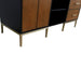 Bellaterra Home Imola 60" 2-Door 4-Drawer 2-Shelf Walnut and Black Freestanding Double Vanity Base - Luxe Vanity & Tub