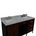 Bellaterra Home Imola 61" 2-Door 4-Drawer 2-Shelf Walnut and Black Freestanding Vanity Set - Luxe Vanity & Tub