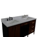 Bellaterra Home Imola 61" 2-Door 4-Drawer 2-Shelf Walnut and Black Freestanding Vanity Set - Luxe Vanity & Tub