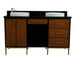 Bellaterra Home Imola 61" 2-Door 4-Drawer 2-Shelf Walnut and Black Freestanding Vanity Set - Luxe Vanity & Tub