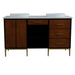 Bellaterra Home Imola 61" 2-Door 4-Drawer 2-Shelf Walnut and Black Freestanding Vanity Set - Luxe Vanity & Tub