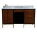 Bellaterra Home Imola 61" 2-Door 4-Drawer 2-Shelf Walnut and Black Freestanding Vanity Set - Luxe Vanity & Tub