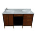 Bellaterra Home Imola 61" 2-Door 4-Drawer 2-Shelf Walnut and Black Freestanding Vanity Set - Luxe Vanity & Tub